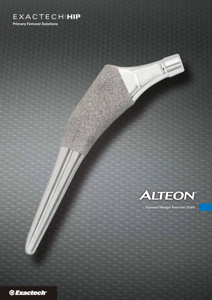 Alteon Tapered Wedge Hip Stem Product Sheet JAPANESE 7117112